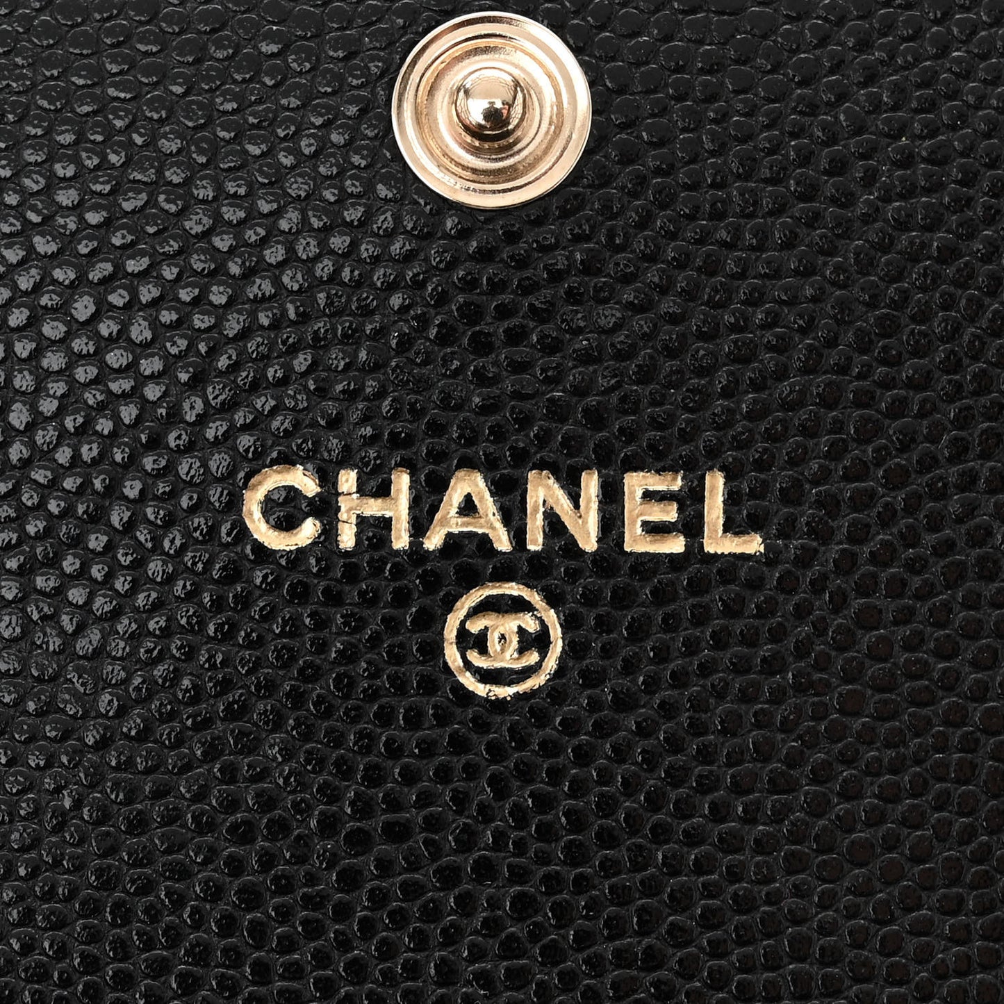 Caviar Quilted Coco Candy Card Holder On Chain Black