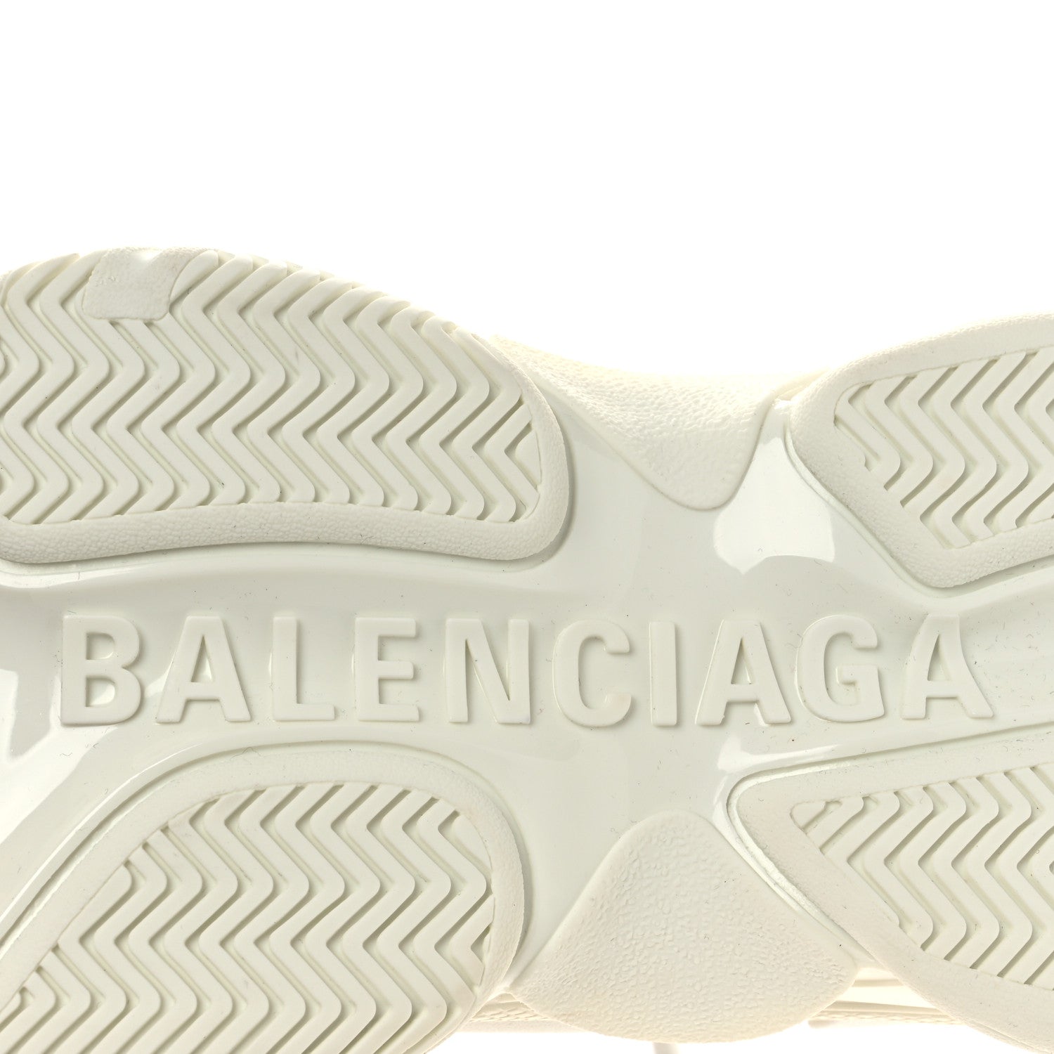 Balenciaga Technical Fabric Allover Logo Womens Triple S Sneakers 39 White Black 8 of 10