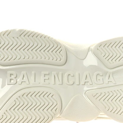 Balenciaga Technical Fabric Allover Logo Womens Triple S Sneakers 39 White Black 8 of 10