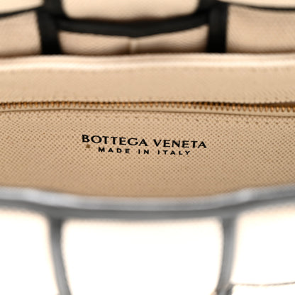 Bottega Veneta Denim Maxi Intrecciato Padded Cassette Crossbody Bag Natural Black 6 of 10