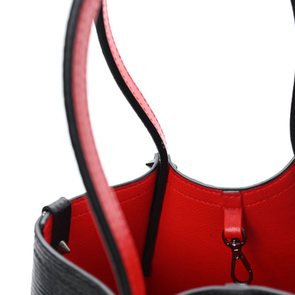 Christian Louboutin Crocodile Embossed Calfskin Spiked Mini Cabarock Shopper Tote Black 10 of 10