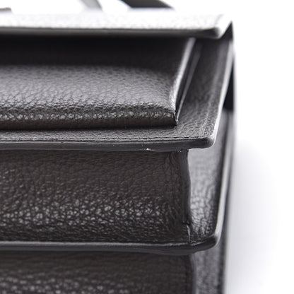 Saint Laurent Grained Calfskin Medium Monogram Sunset Satchel Fog 11 of 12