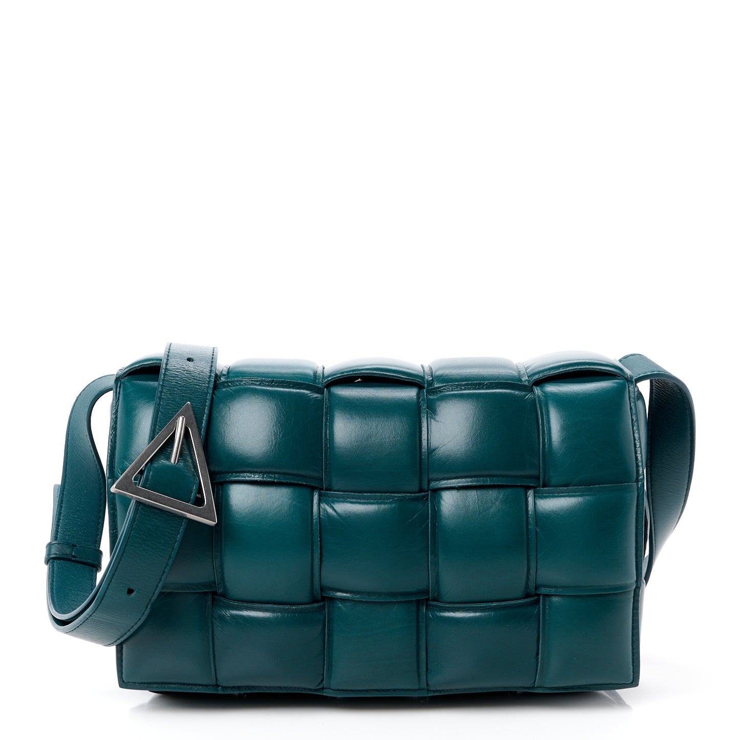 Paper Calfskin Maxi Intreccio Padded Cassette Crossbody Bag Ottanio