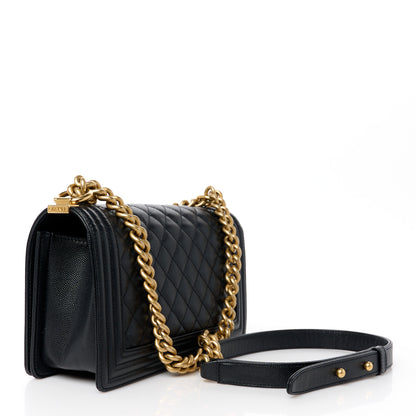 Chanel Caviar Quilted Medium Boy Flap Black 3 of 10