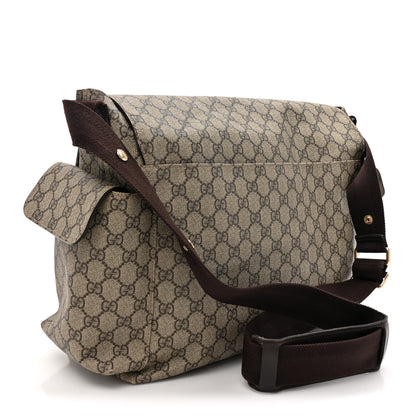 Gucci GG Plus Monogram Messenger Diaper Bag Dark Brown 4 of 20