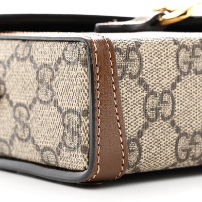 Gucci GG Supreme Monogram Mini Horsebit 1955 Shoulder Bag Beige Brown Sugar 8 of 11