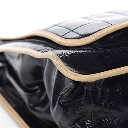Chanel Patent Chocolate Bar Quilted Tote Black 10 of 16