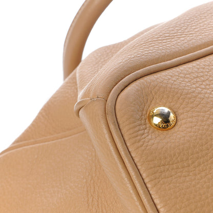 Prada Vitello Daino Shoulder Bag Sughero 10 of 13