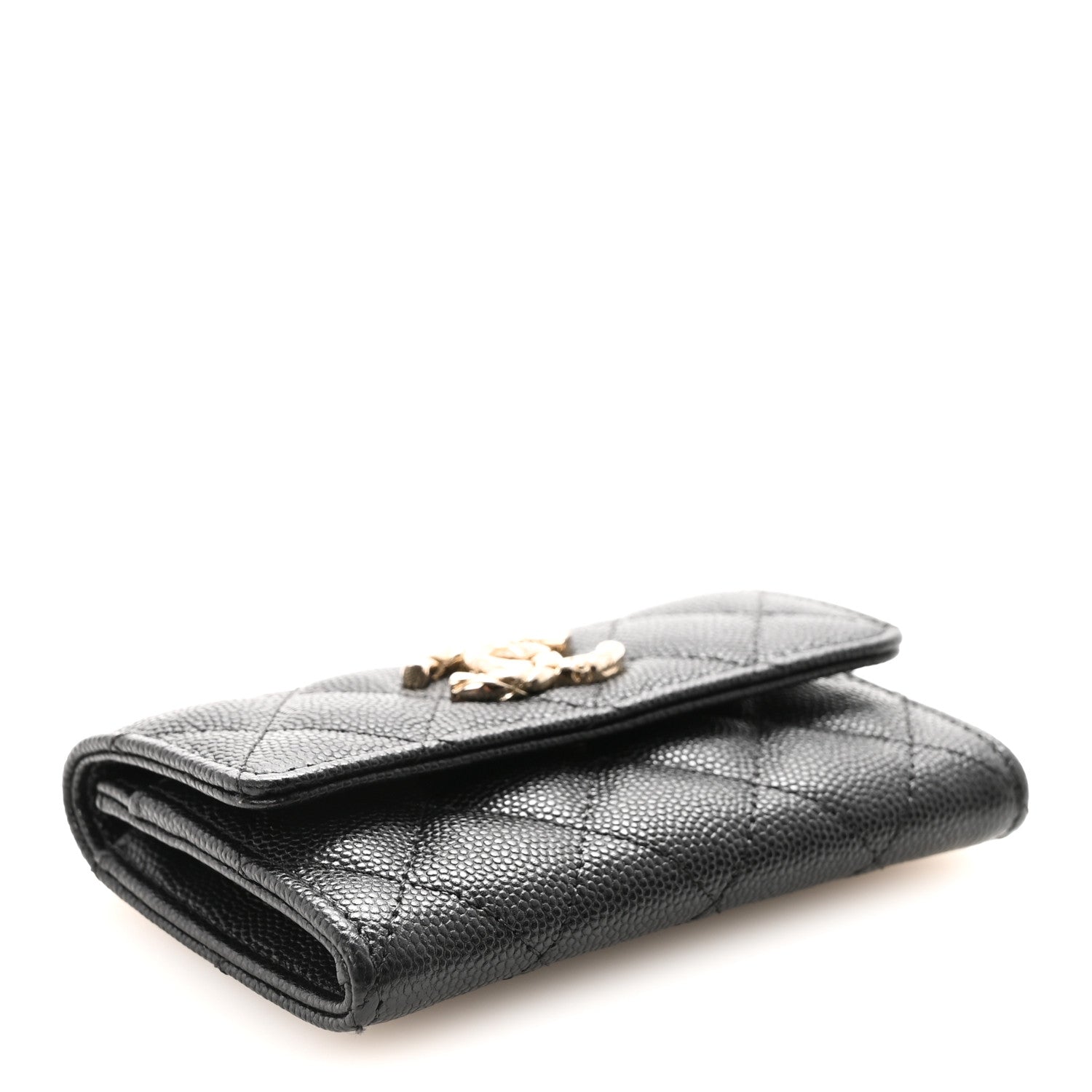 Chanel Caviar Quilted CC Flap Card Holder Black 4 of 9