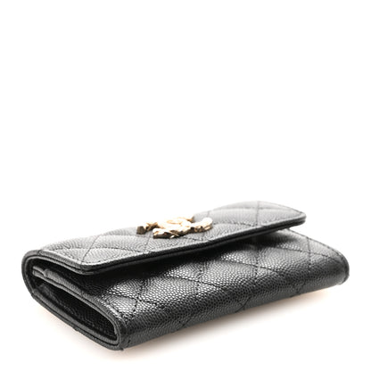 Chanel Caviar Quilted CC Flap Card Holder Black 4 of 9