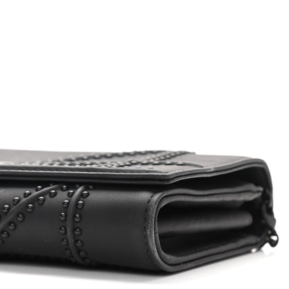 Christian Dior Ultra Matte Calfskin Studded Diorama Croisiere Chain Wallet Black 6 of 9