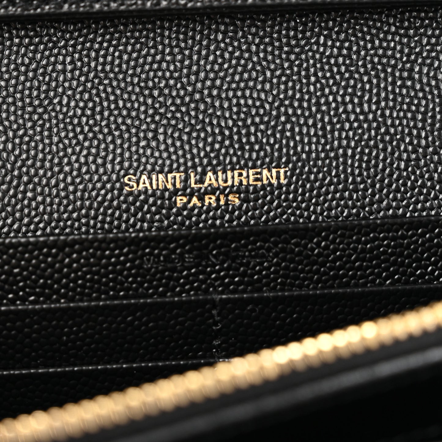Grain De Poudre Mixed Matelasse Triquilt Monogram Chain Wallet Black
