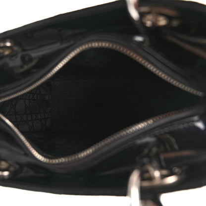 Christian Dior Patent Cannage Medium Lady Dior Black 5 of 9