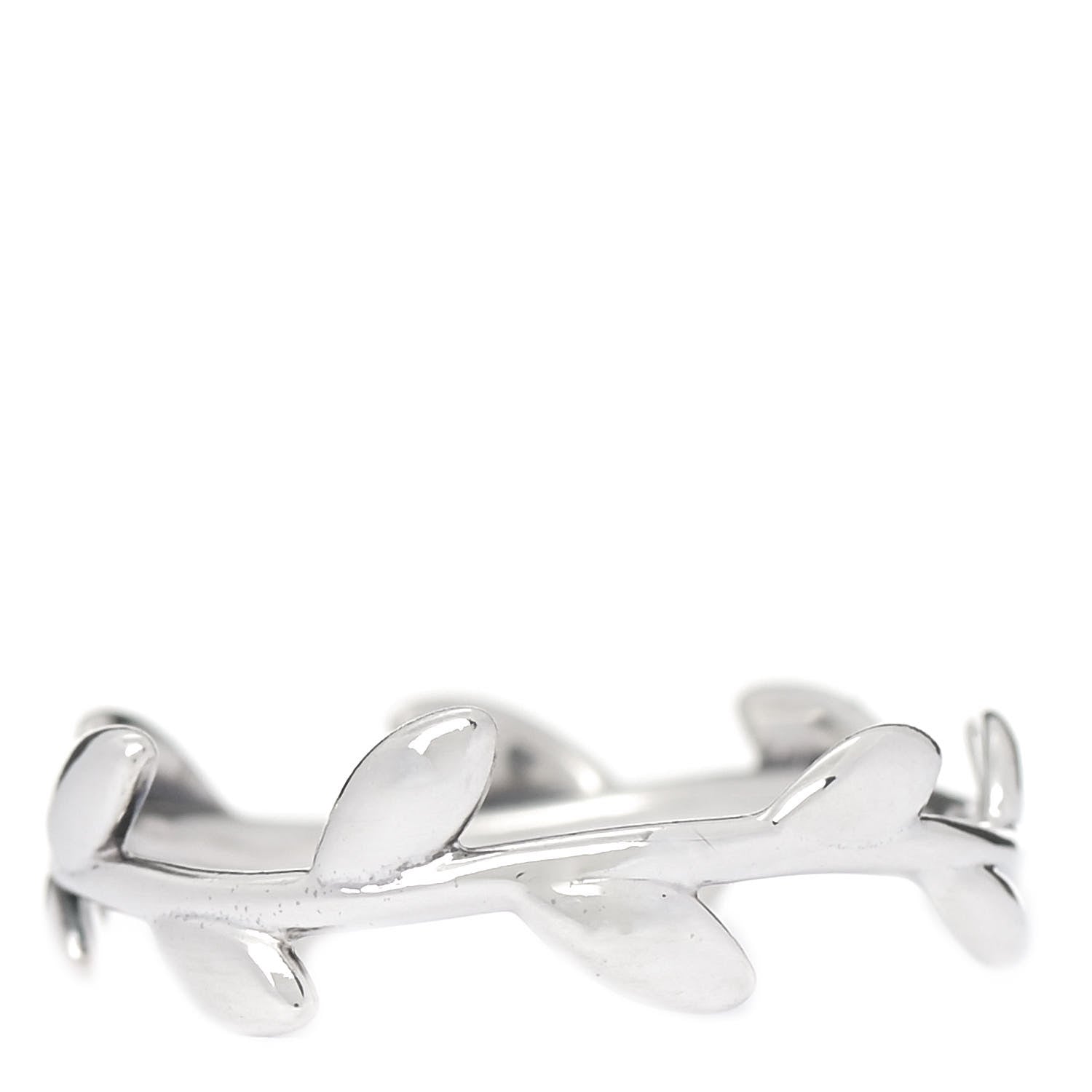 Tiffany Sterling Silver Paloma Picasso Narrow Olive Leaf Band Ring 54 7 3 of 4