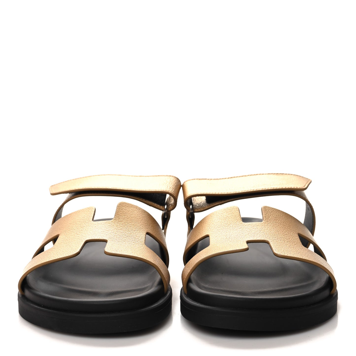 Metallic Goatskin Womens Chypre Sandals 39 Dore