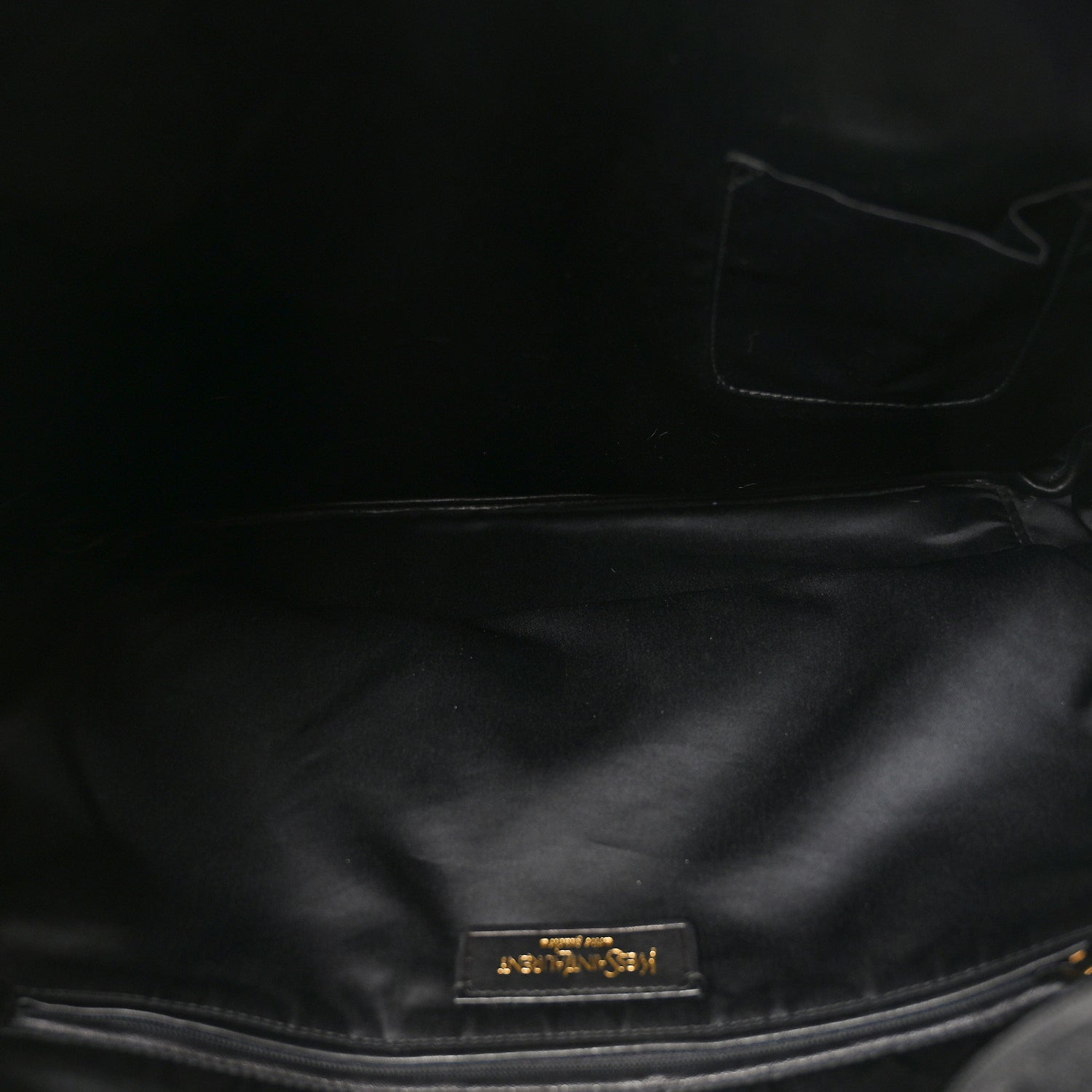 Saint Laurent Textured Patent Y-Mail Tote Black 4 of 9