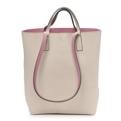 Moynat Taurillon Blush Calfskin Quattro Reversible Tote TPM Tourterelle Hot Pink 1 of 15