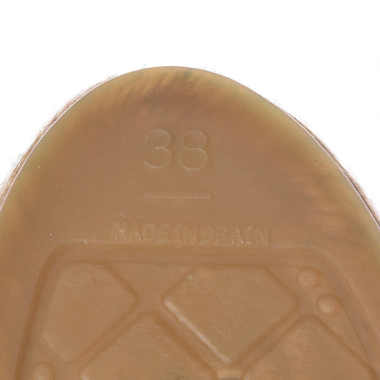 Lambskin CC Espadrilles 38 Beige Black