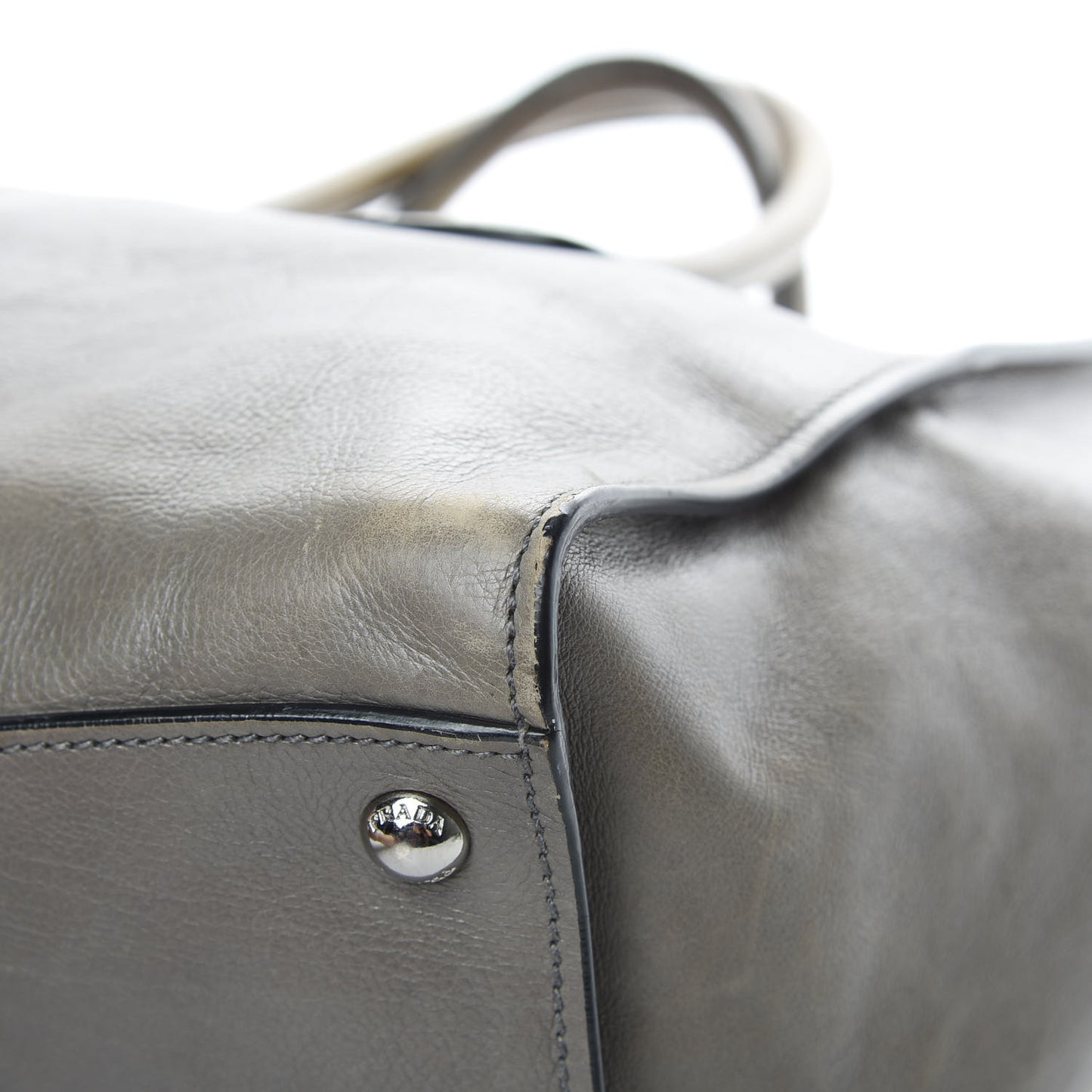 Glace Calf Twin Pocket Tote Marmo