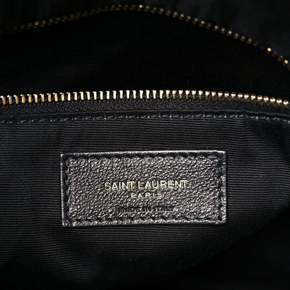Saint Laurent Nylon Quilted Small Loulou Puffer Monogram Chain Satchel Black 6 of 10