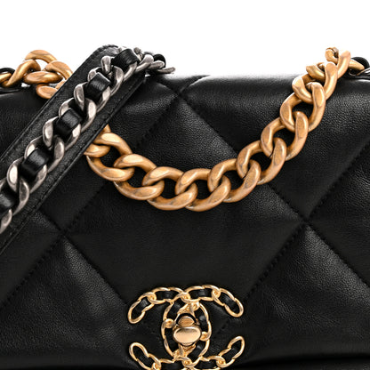 Chanel Lambskin Quilted Medium Chanel 19 Flap Black 8 of 13