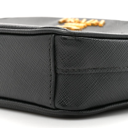Prada Saffiano Mini Camera Crossbody Bag Black 8 of 13