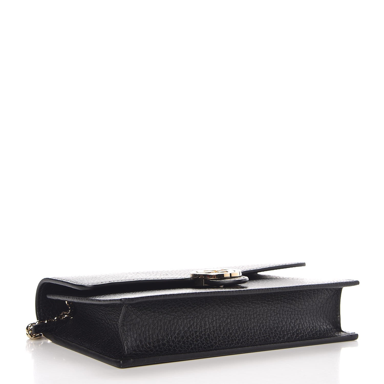 Gucci Dollar Calfskin Interlocking G Chain Wallet Black 4 of 8