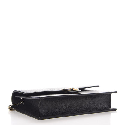 Gucci Dollar Calfskin Interlocking G Chain Wallet Black 4 of 8