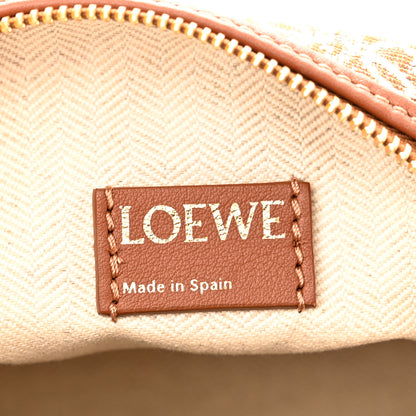 Loewe Jacquard Anagram Calfskin Small Cubi Bag Tan Pecan 5 of 9