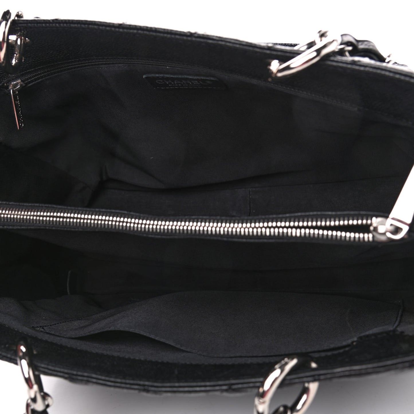 Caviar Quilted Grand Shopping Tote GST Black