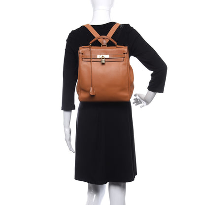 Hermes Togo Kelly Ado Backpack Gold 2 of 13