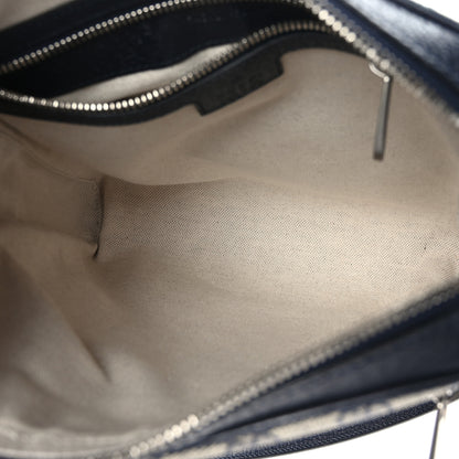 Gucci GG Supreme Monogram Textured Dollar Calfskin Web Small Ophidia Messenger Bag Beige Blue 5 of 10