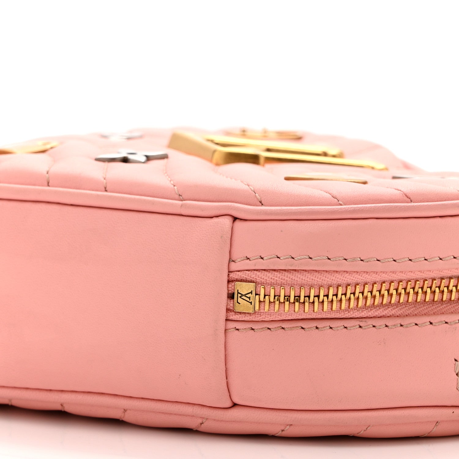 Louis Vuitton Calfskin Embellished New Wave Love Lock Heart Bag Rose Pomettes 10 of 10