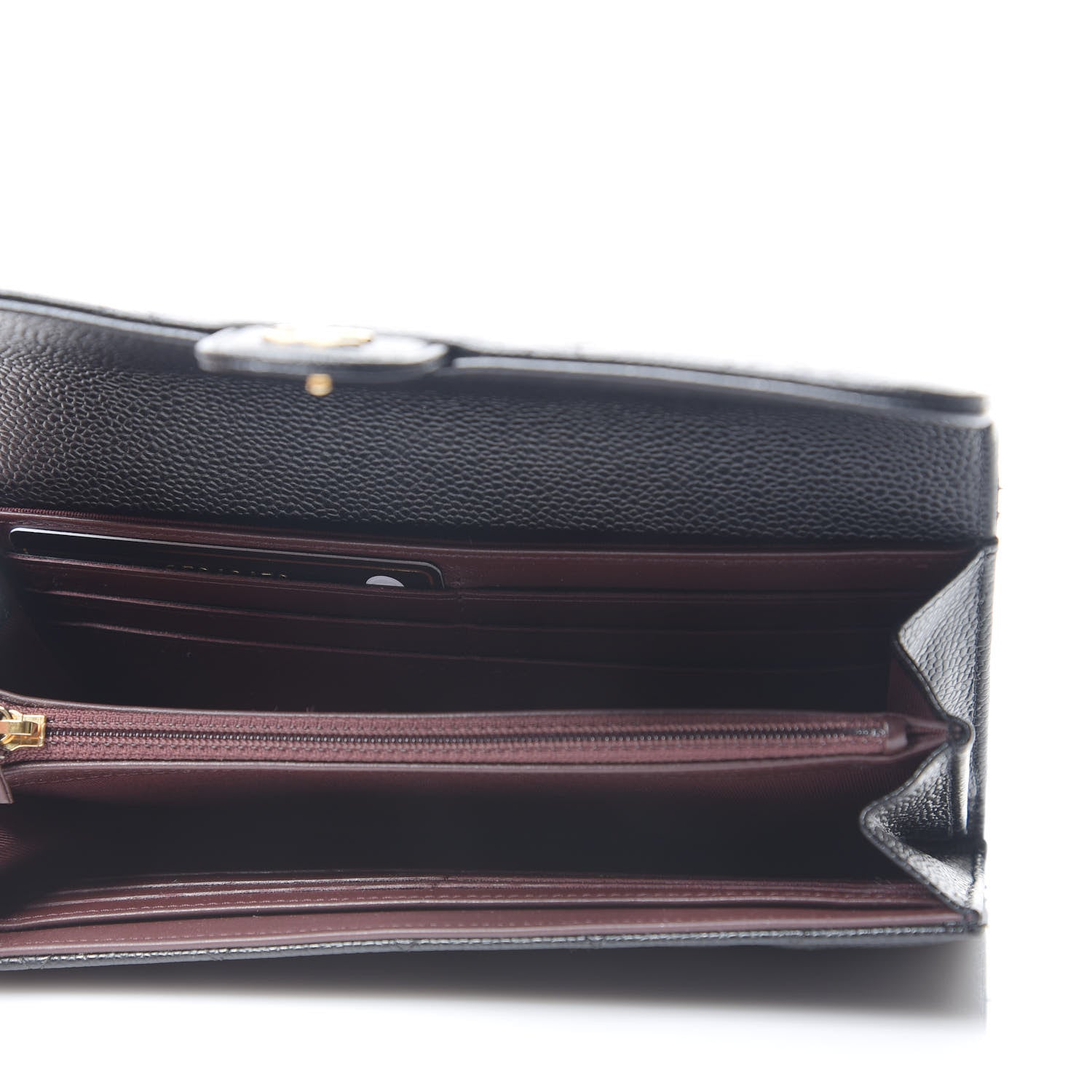 Chanel Caviar Quilted Large Gusset Flap Wallet Black 4 of 7