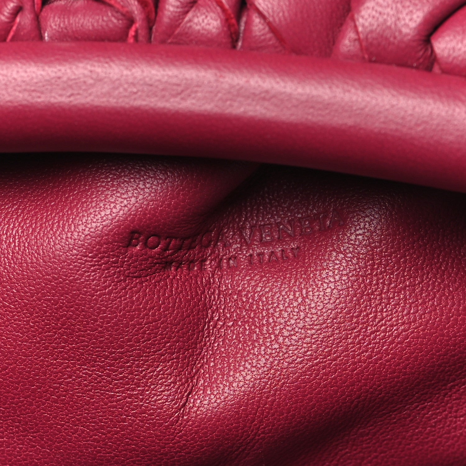 Bottega Veneta Nappa Intrecciato The Mini Pouch Amaranto 6 of 9