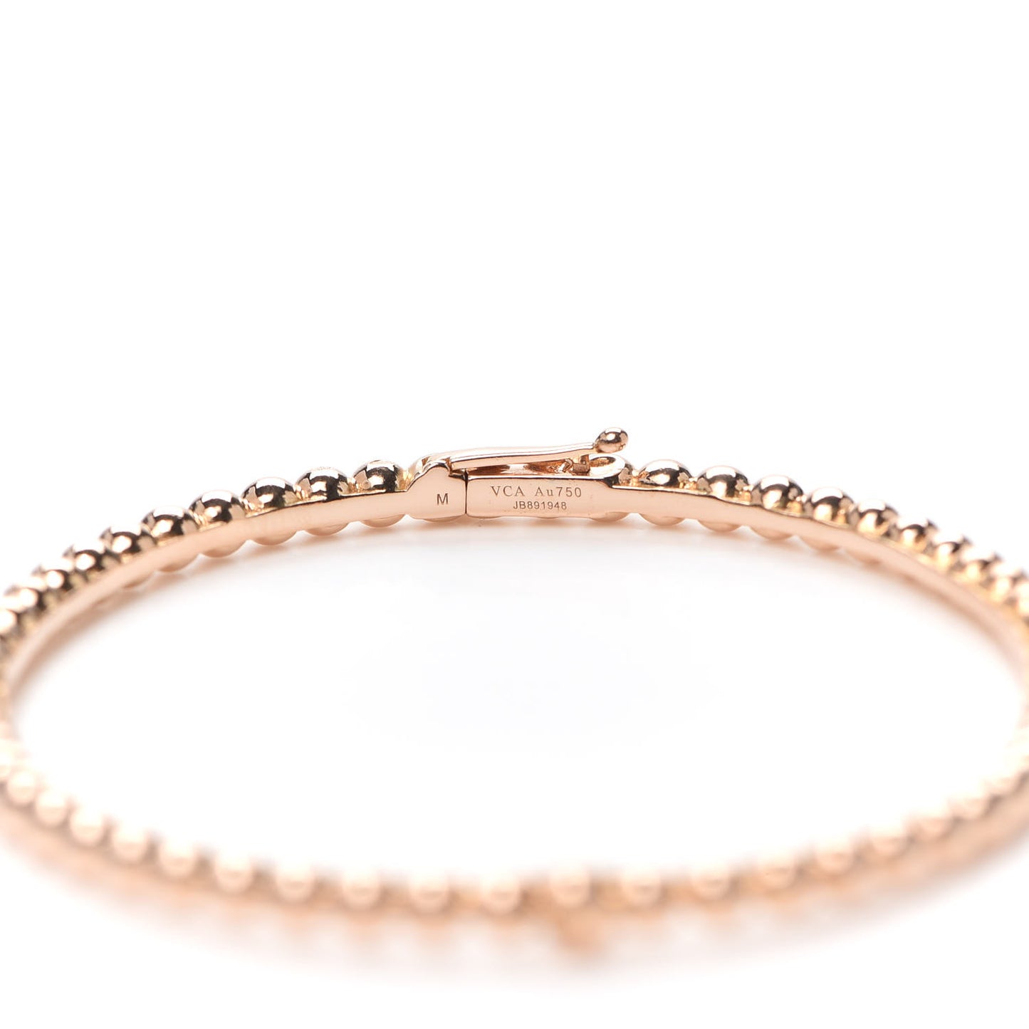 18K Rose Gold Perlee Pearls of Gold Bracelet M