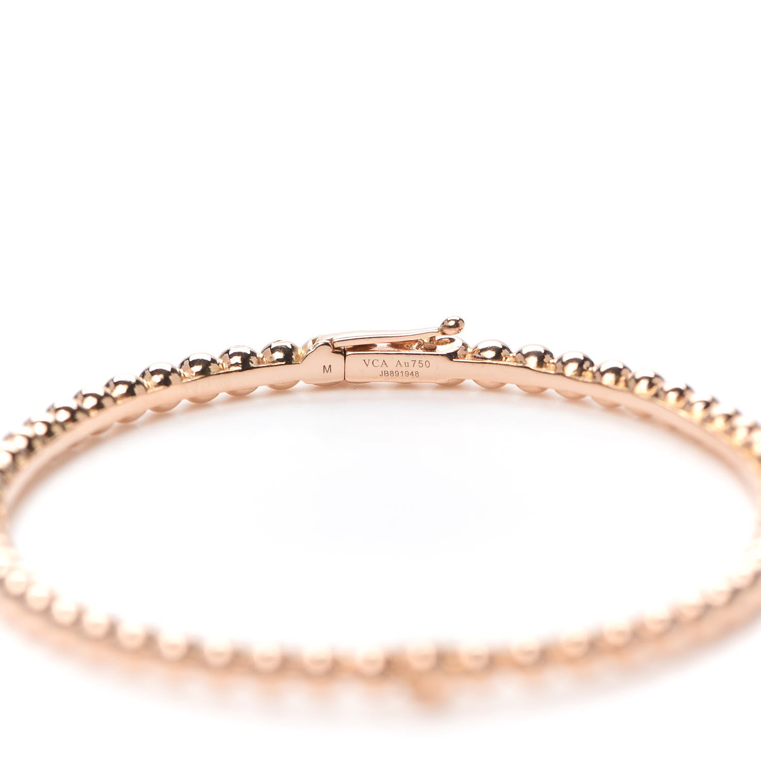 Van Cleef & Arpels 18K Rose Gold Perlee Pearls of Gold Bracelet M 4 of 7