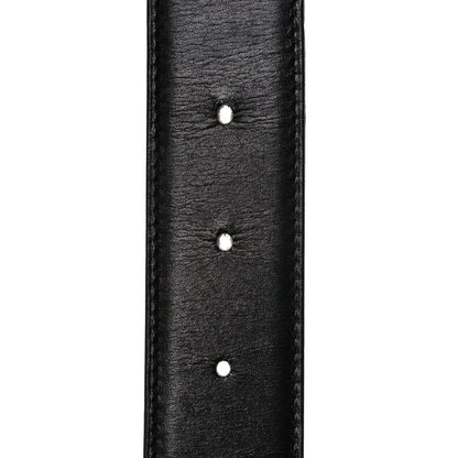 Hermes Togo Box 32mm Guilloche H Belt 80 Black Bleu De Prusse 5 of 8