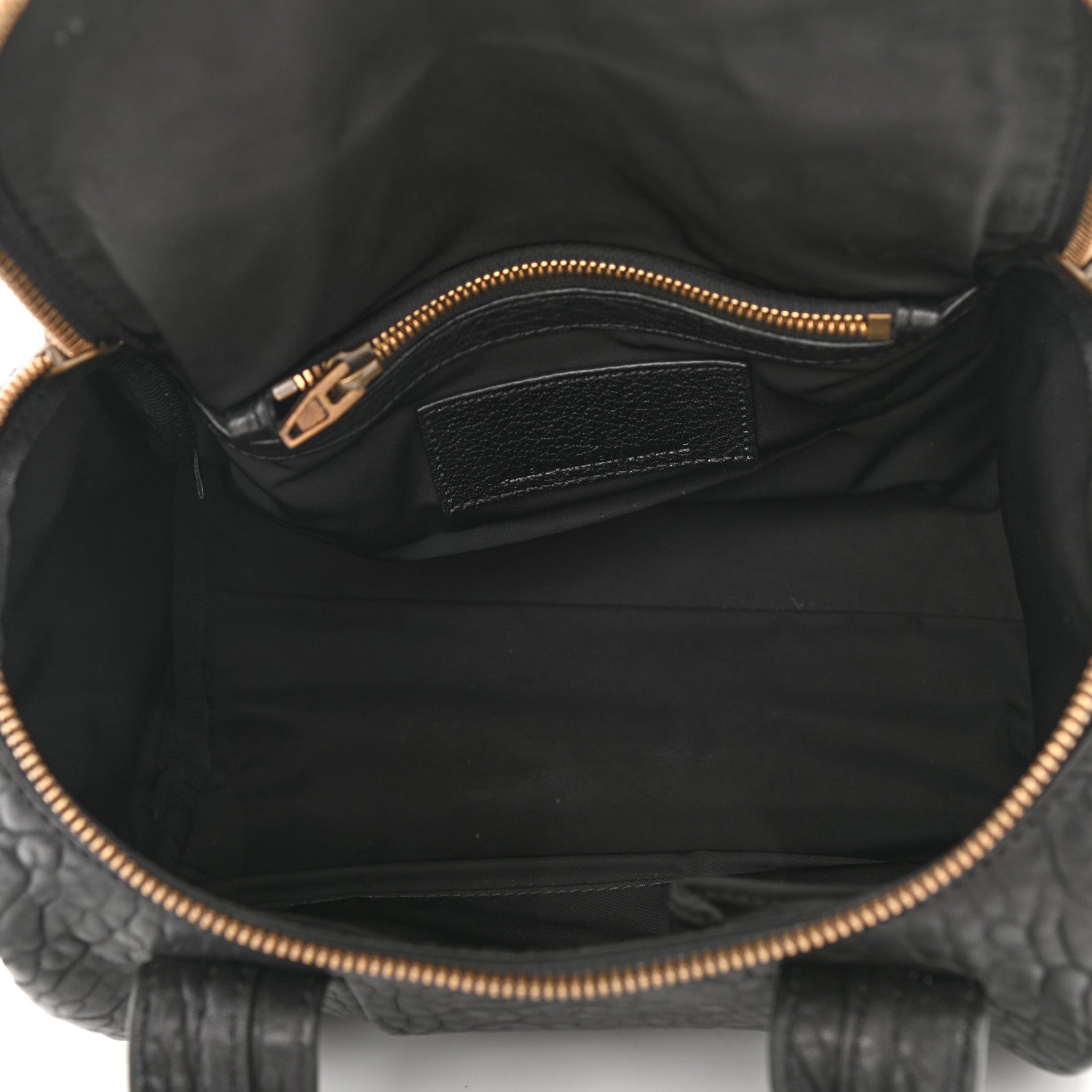 Alexander Wang Pebbled Lambskin Rockie Black Rose Gold Hardware 5 of 10