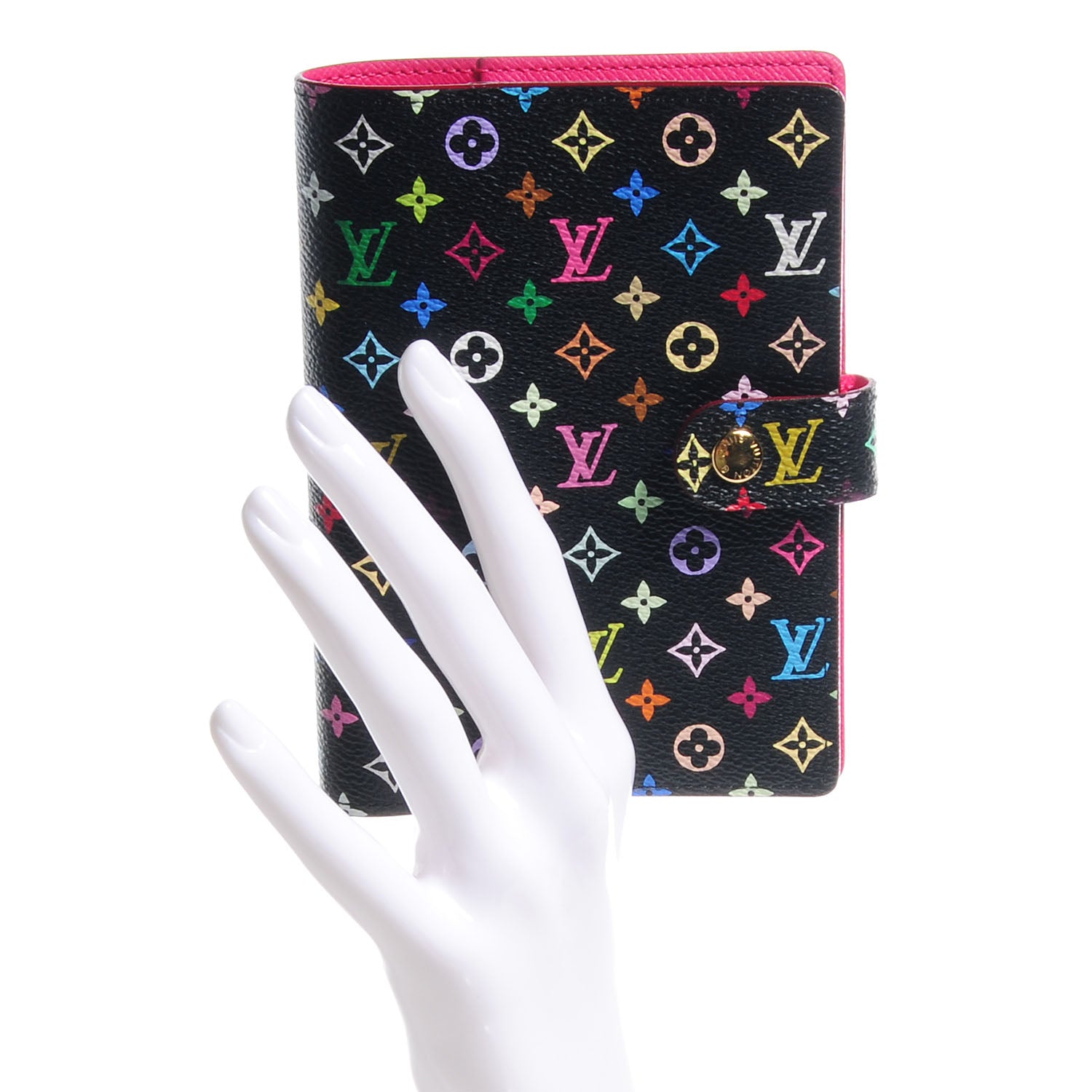 Louis Vuitton Monogram Multicolor Small Ring Agenda Black Grenade 2 of 8