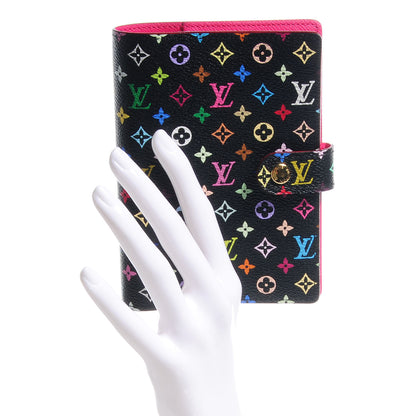 Louis Vuitton Monogram Multicolor Small Ring Agenda Black Grenade 2 of 8