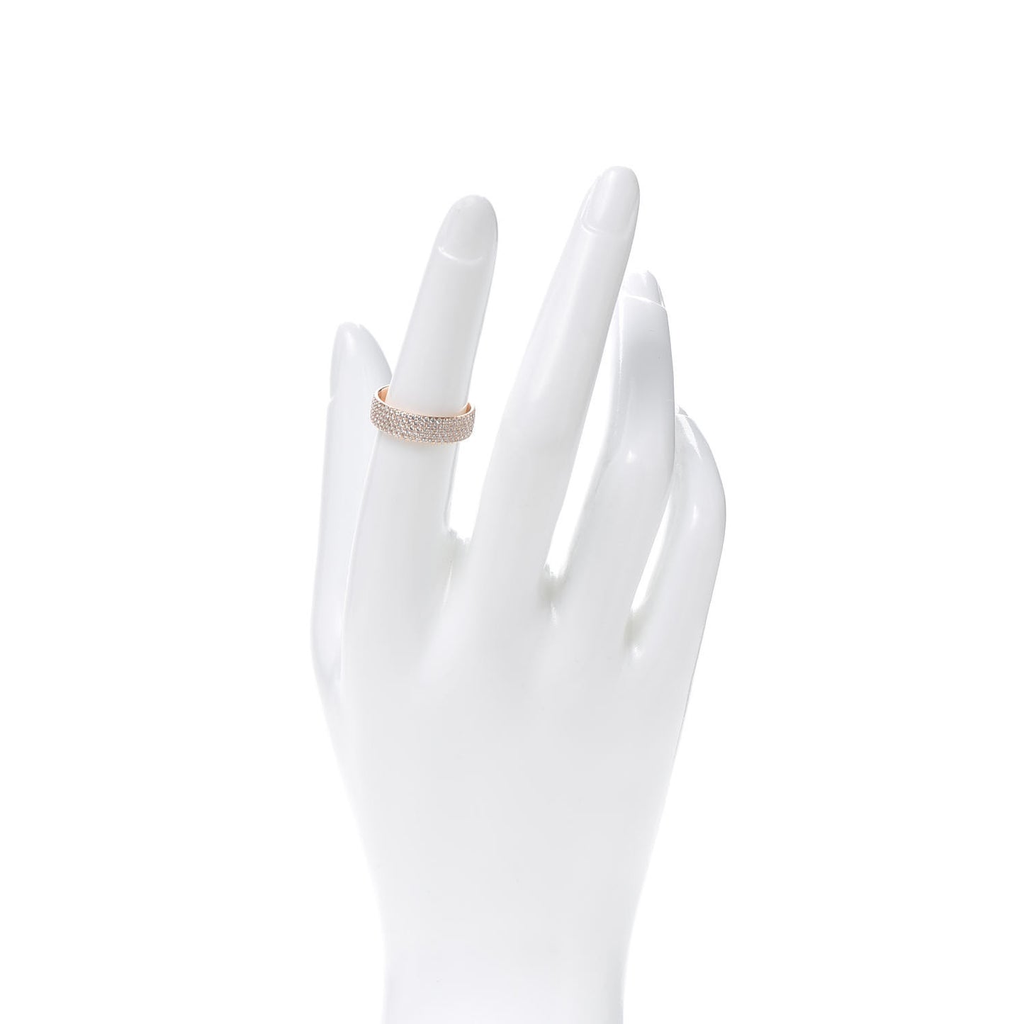 18K Rose Gold Diamond Metro Five Row Ring 52 6