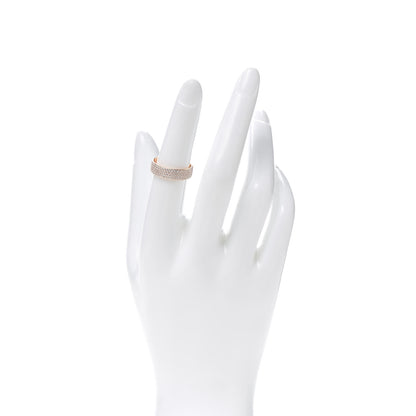 Tiffany 18K Rose Gold Diamond Metro Five Row Ring 52 6 2 of 4