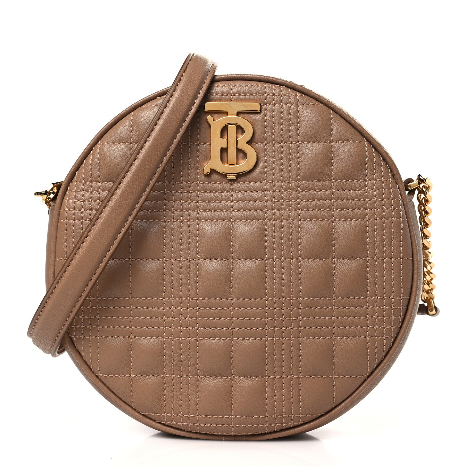 Burberry Lambskin Quilted New Louise Bag Camel 1 of 9