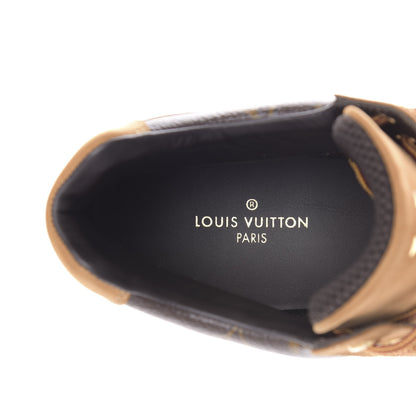 Louis Vuitton Nubuck Calfskin Monogram Oberkampf Ankle Boots 7.5 Beige 7 of 9