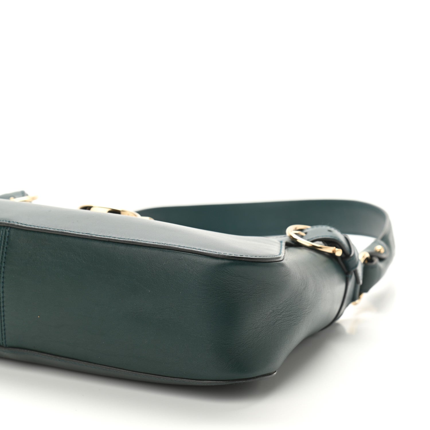 Salvatore Ferragamo Calfskin Small Fanisa Gancini Hobo Green 8 of 9