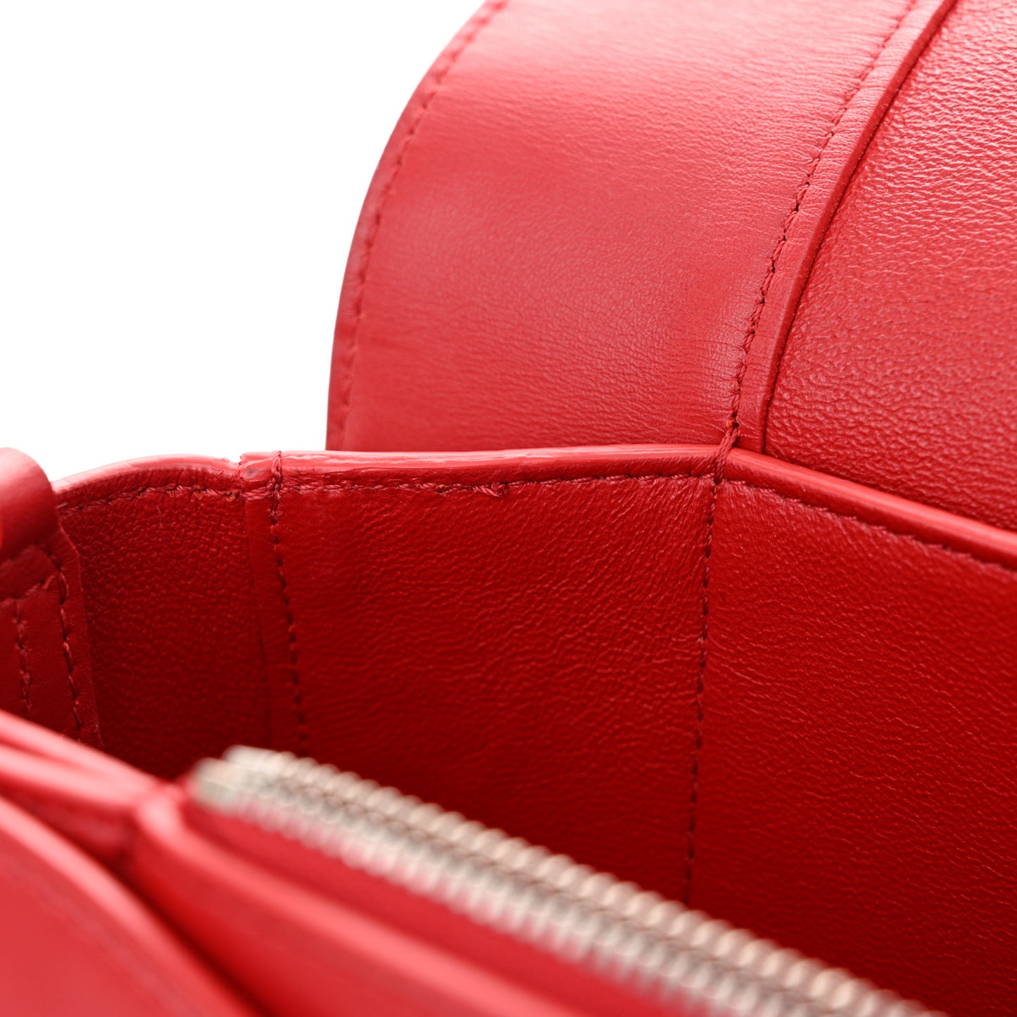 Shiny Smooth Calfskin Medium Frame Shoulder Bag Poppy Red Clay