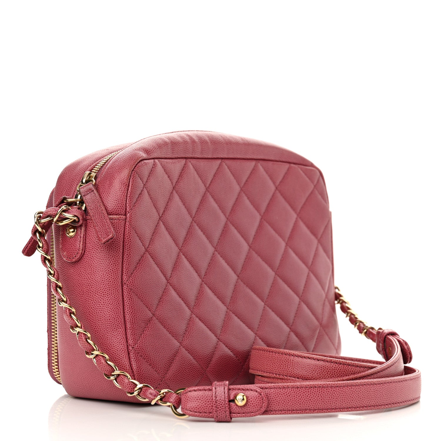 Chanel Caviar Quilted Medium Business Affinity Camera Case Dark Pink 3 of 14