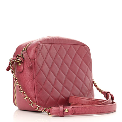Chanel Caviar Quilted Medium Business Affinity Camera Case Dark Pink 3 of 14
