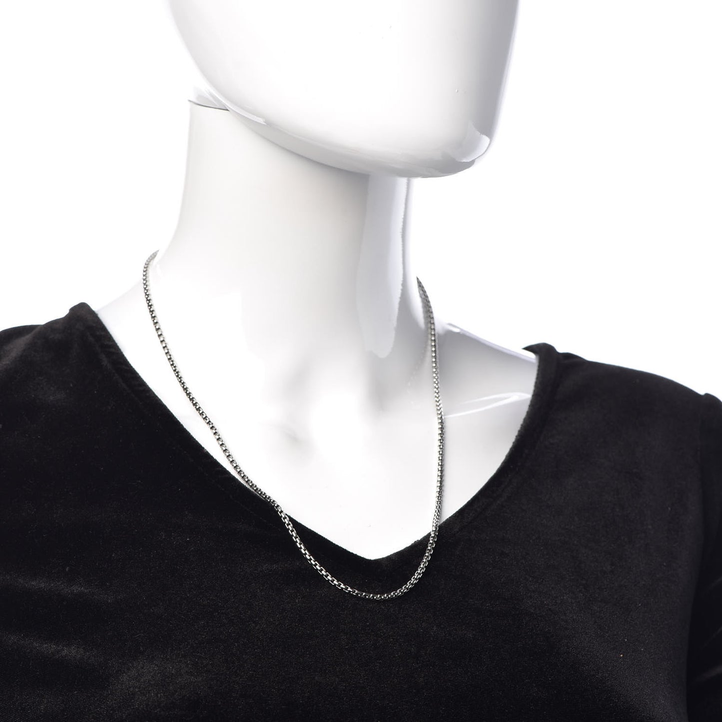 Sterling Silver 2.7mm Small Box Chain Necklace 20"
